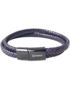 Pulsera doble trenza bicolor