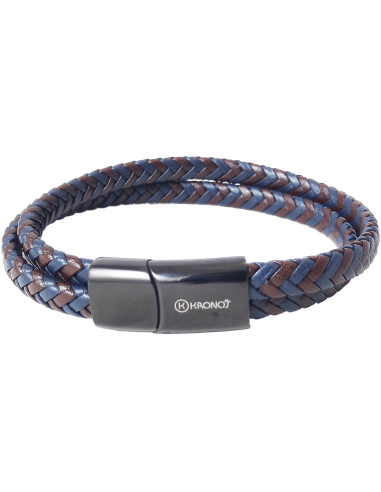 Pulsera doble trenza bicolor